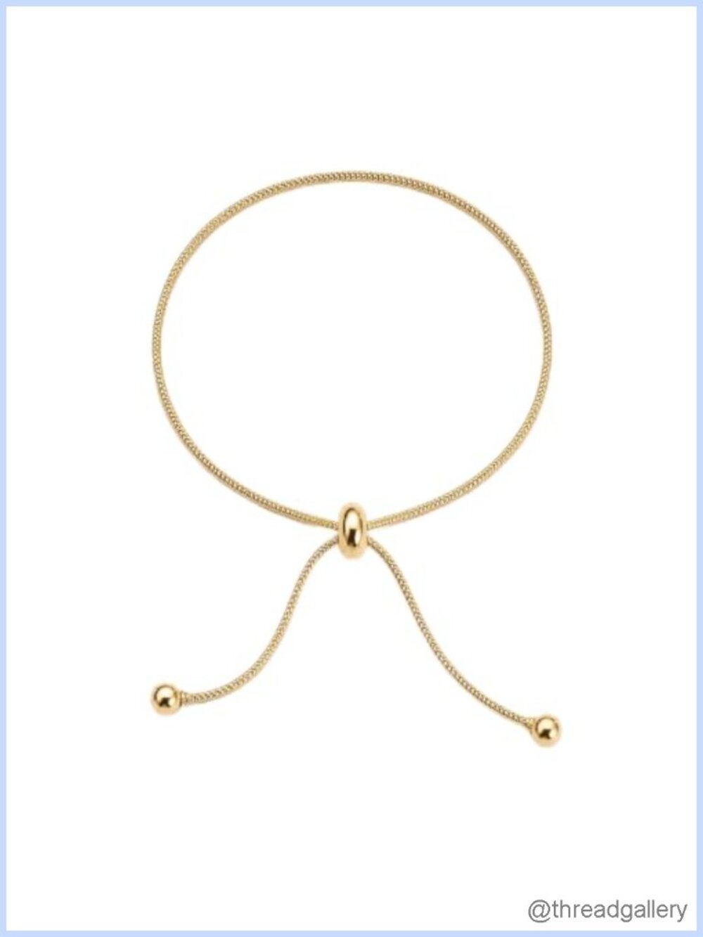Gold Plated Bolo Bracelet Adjustable Slider Dainty Minimalist Stackable Jewelry